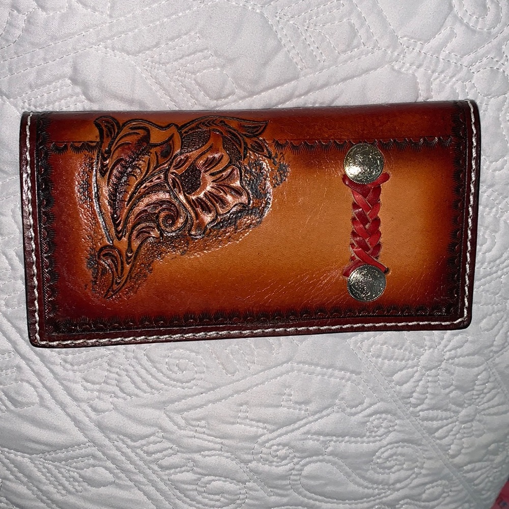 Faux leather wallet handmade